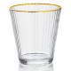 Crystal Whisky Glass 315ML Set of 6 Pcs YG19557 - With Gold Line