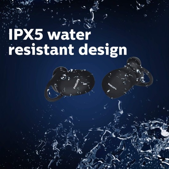Philips Audio Tws Tat4205 Bluetooth Truly Wireless In Ear Earbuds With Mic, Ipx5, Touch Control, 20 Hr Playtime (5+15), C-Type Charging (Black) Philips Audio Tws Tat4205 Bluetooth Truly Wireless In Ear Earbuds With Mic, Ipx5, Touch Control, 20 Hr Playtime (5+15), C-Type Charging (Black)