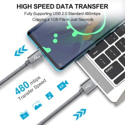 Wayona 6FT 2.8A WC2CG1 2 m USB Type C Cable (Compatible with Type C Mobile Device, Grey, One Cable) Wayona 6FT 2.8A WC2CG1 2 m USB Type C Cable (Compatible with Type C Mobile Device, Grey, One Cable)