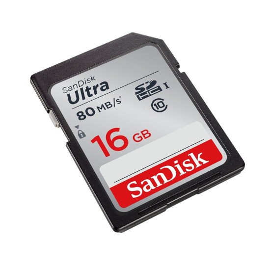 SanDisk Ultra Class 10 UHS-I 16GB SDHC Memory Card (80 MB/s) SanDisk Ultra Class 10 UHS-I 16GB SDHC Memory Card (80 MB/s)