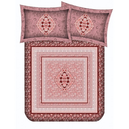 Bella Casa, Double Bedsheet Set with 2 Pillow Covers 100% Cotton -Rajputana Bella Casa, Double Bedsheet Set with 2 Pillow Covers 100% Cotton -Rajputana