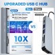 Verilux ® USB C Hub Multiport Adapter 6 in 1 Portable Aluminum USB Extender Verilux ® USB C Hub Multiport Adapter 6 in 1 Portable Aluminum USB Extender
