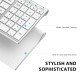 iClever Bluetooth Keyboard BK10, Multi-Device Rechargeable Wireless Keyboard - Sliver iClever Bluetooth Keyboard BK10, Multi-Device Rechargeable Wireless Keyboard - Sliver
