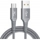 Wayona Type C Cable Nylon Braided Usb C Quick Charger Fast Charging Cord For Tablets Samsung Galaxy - (1M, Grey) Wayona Type C Cable Nylon Braided Usb C Quick Charger Fast Charging Cord For Tablets Samsung Galaxy - (1M, Grey)