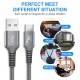 Wayona Type C Cable Nylon Braided Usb C Quick Charger Fast Charging Cord For Tablets Samsung Galaxy - (1M, Grey) Wayona Type C Cable Nylon Braided Usb C Quick Charger Fast Charging Cord For Tablets Samsung Galaxy - (1M, Grey)
