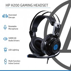 Roll over image to zoom in HP H200 Wired Gaming Over Ear Headphones - (Black) Roll over image to zoom in HP H200 Wired Gaming Over Ear Headphones - (Black)