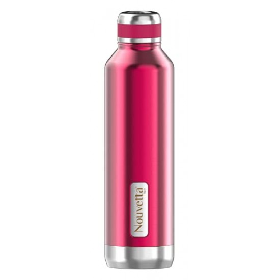 Nouvetta Elite Double Wall Stainless Steel Flask, 750 ml, Red Nouvetta Elite Double Wall Stainless Steel Flask, 750 ml, Red