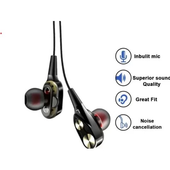 PTron Boom 2 4D Earphone Wired (Gold, Black, In the Ear) PTron Boom 2 4D Earphone Wired (Gold, Black, In the Ear)