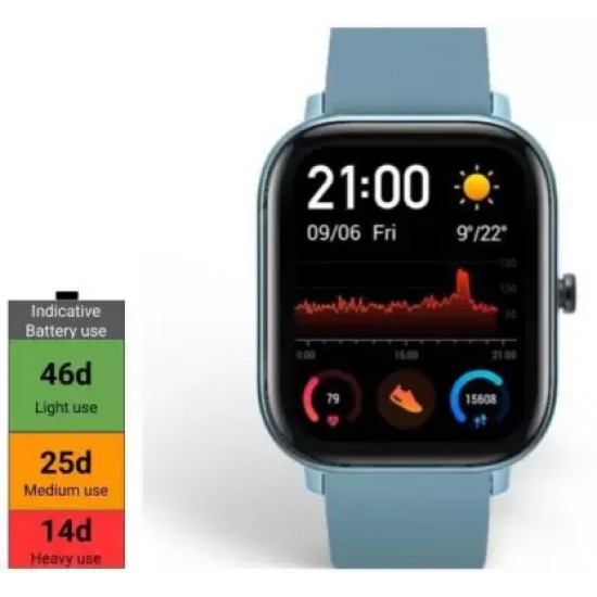 huami Amazfit GTS 1,65 HD AMOLED Ultrathin and lightweight metal body Smartwatch (Blue Strap, Regular) huami Amazfit GTS 1,65 HD AMOLED Ultrathin and lightweight metal body Smartwatch (Blue Strap, Regular)