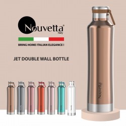 Nouvetta Jet Double Wall Stainless Steel Flask Bottle, 1000 ml - White