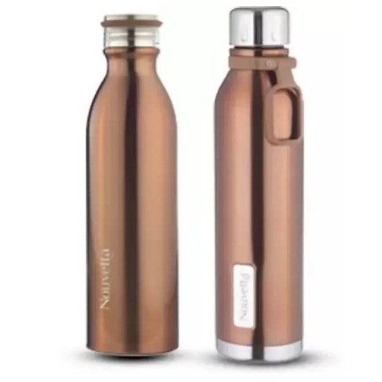Nouvetta Emirates Double Wall Bottle - Copper 750 ml Bottle (Pack of 2, Copper, Steel) Nouvetta Emirates Double Wall Bottle - Copper 750 ml Bottle (Pack of 2, Copper, Steel)
