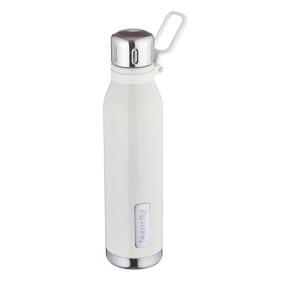 Nouvetta Double Wall Bottle - White 750 ml Bottle (Pack of 2, White, Steel) Nouvetta Double Wall Bottle - White 750 ml Bottle (Pack of 2, White, Steel)