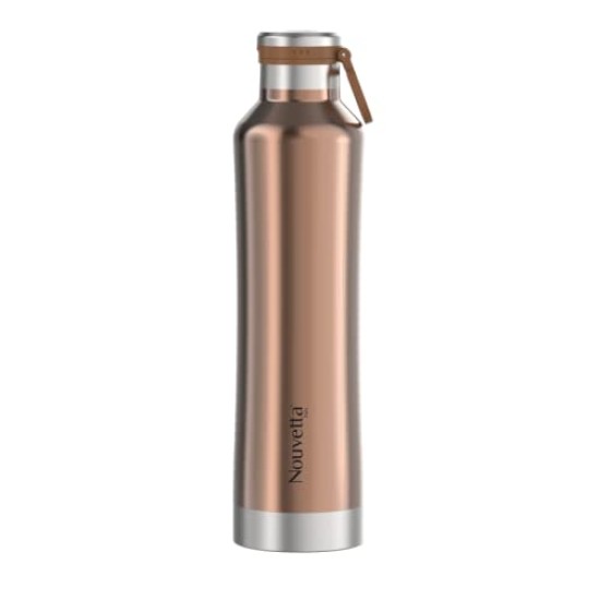 Nouvetta Etihad Double Wall Bottle - Copper 750 ml Bottle (Pack of 2, copper, Steel)