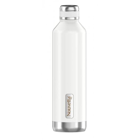 Nouvetta Elite Double Wall Stainless Steel Flask, 1000 ml, White Nouvetta Elite Double Wall Stainless Steel Flask, 1000 ml, White