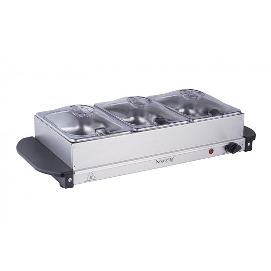 Nouvetta - Buffet Food Warmer | 300W | 3 Container | 3 x 1.5L Nouvetta - Buffet Food Warmer | 300W | 3 Container | 3 x 1.5L