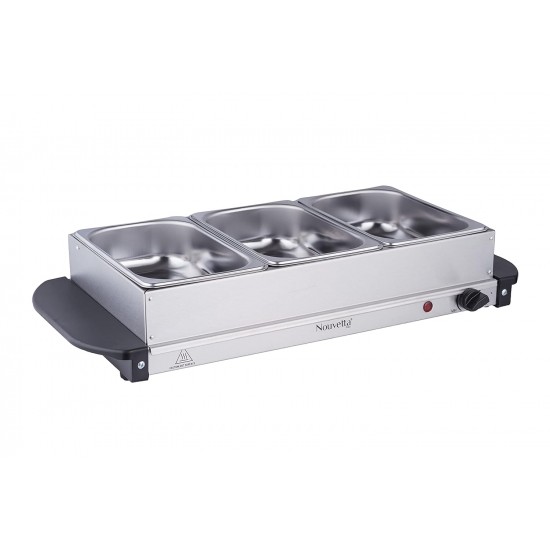Nouvetta - Buffet Food Warmer | 300W | 3 Container | 3 x 1.5L Nouvetta - Buffet Food Warmer | 300W | 3 Container | 3 x 1.5L