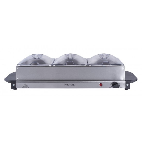 Nouvetta - Buffet Food Warmer | 300W | 3 Container | 3 x 1.5L Nouvetta - Buffet Food Warmer | 300W | 3 Container | 3 x 1.5L
