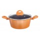 Nouvetta Flame Guard Forged Casserole with Lid(22 cm) and 3.5mm Thickness, Copper Nouvetta Flame Guard Forged Casserole with Lid(22 cm) and 3.5mm Thickness, Copper