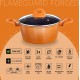 Nouvetta Flame Guard Forged Casserole with Lid(22 cm) and 3.5mm Thickness, Copper Nouvetta Flame Guard Forged Casserole with Lid(22 cm) and 3.5mm Thickness, Copper
