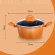 Nouvetta Flame Guard Forged Casserole with Lid(22 cm) and 3.5mm Thickness, Copper Nouvetta Flame Guard Forged Casserole with Lid(22 cm) and 3.5mm Thickness, Copper