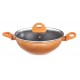 Nouvetta Flame Guard Forged Non Stick Kadhai with Glass Lid (24 cm, 3 Coat, 3.5mm Thickness), Copper Nouvetta Flame Guard Forged Non Stick Kadhai with Glass Lid (24 cm, 3 Coat, 3.5mm Thickness), Copper