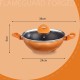 Nouvetta Flame Guard Forged Non Stick Kadhai with Glass Lid (24 cm, 3 Coat, 3.5mm Thickness), Copper Nouvetta Flame Guard Forged Non Stick Kadhai with Glass Lid (24 cm, 3 Coat, 3.5mm Thickness), Copper