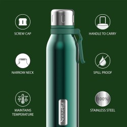 Nouvetta Spice Double Wall Stainless Steel Flask Bottle, 750 ml-White